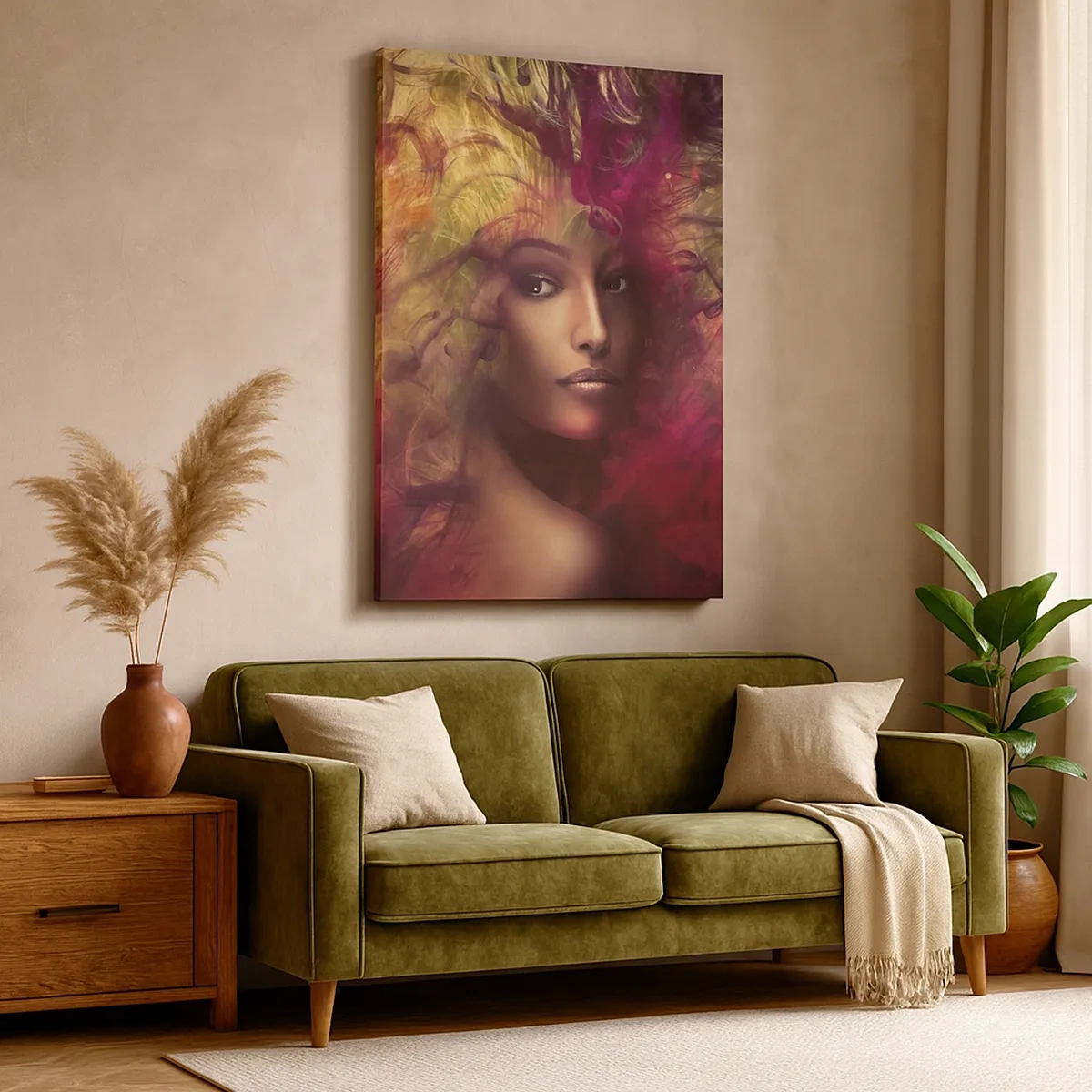 Lærredstryk - Billede på lærred - Her er jeg! - 50x70 cm