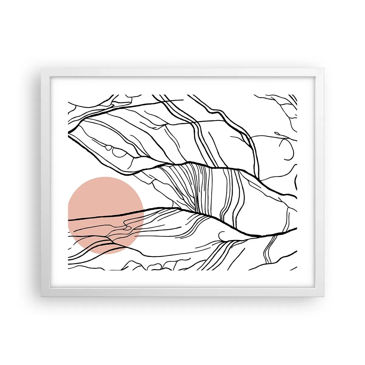 Plakat i hvid ramme - I et netværk af kviste - 50x40 cm