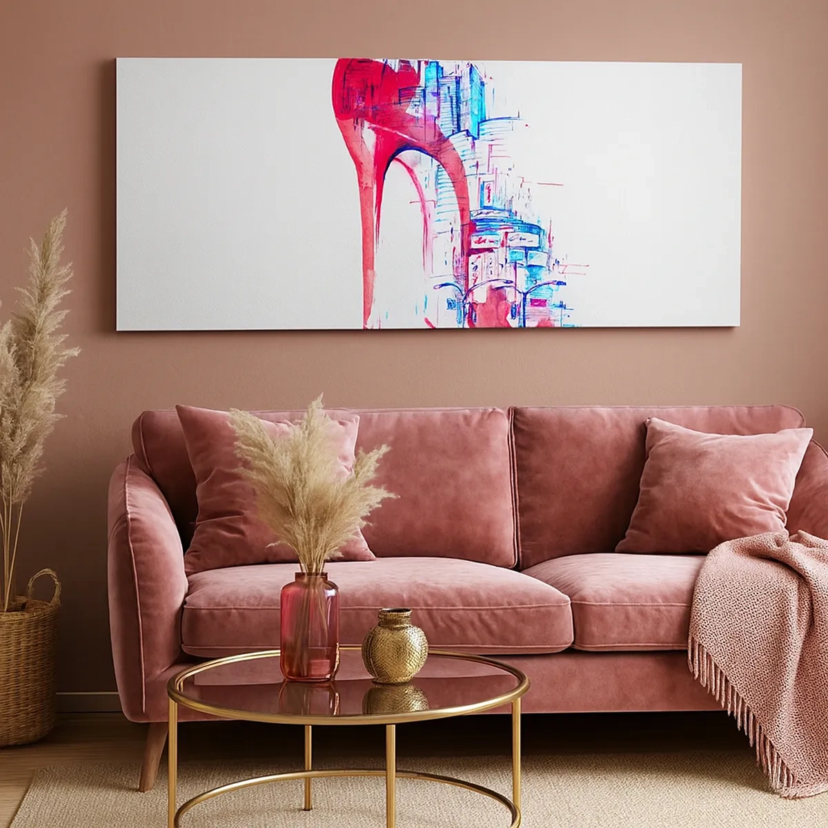 Lærredstryk - Billede på lærred - Elegant kvinde fra storbyen - 30x30 cm