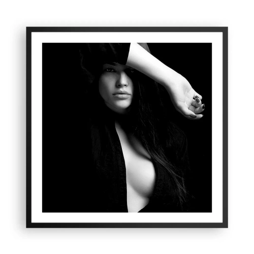 Plakat i sort ramme - Forførelsens skole - 60x60 cm