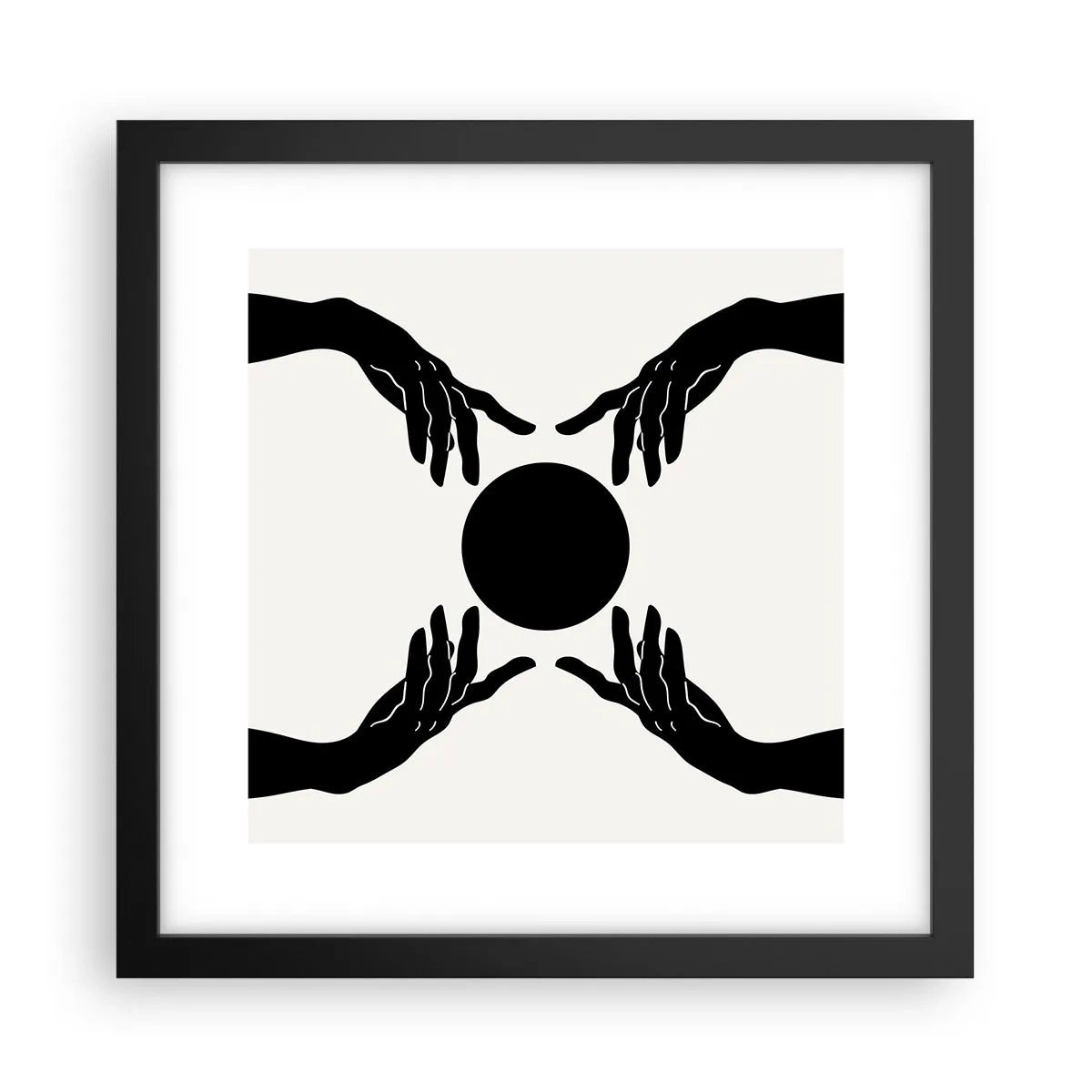 Plakat i sort ramme - Et hemmeligt tegn - 30x30 cm