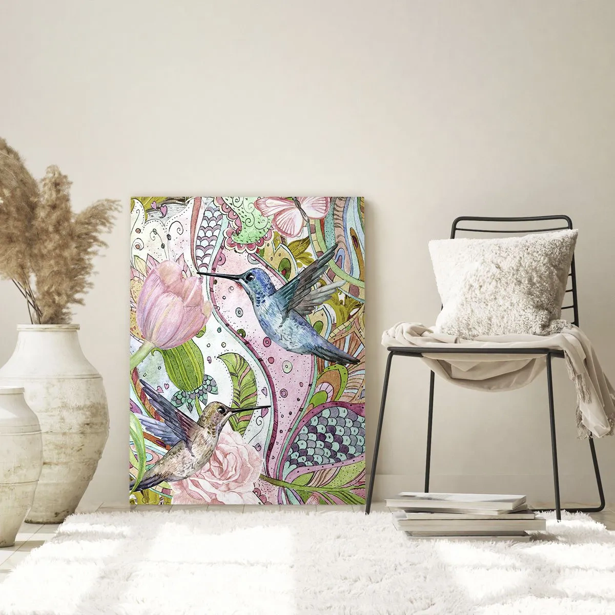 Billede på glas - Forviklet i vinstokkene - 50x70 cm