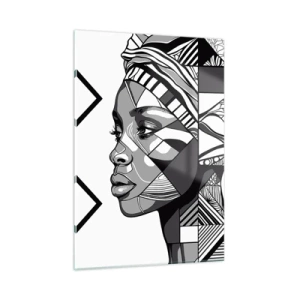 Billede på glas - Etnisk portræt - 50x70 cm