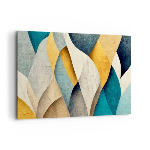 Lærredstryk - Billede på lærred - Rytme og bølger - 120x80 cm