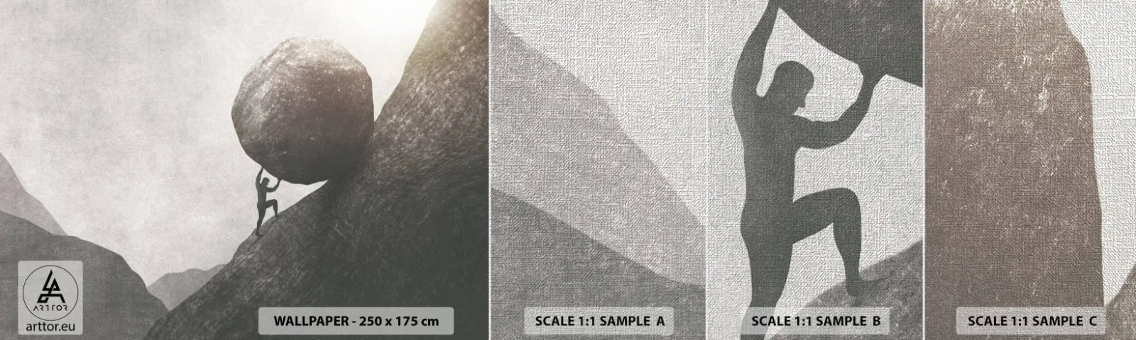 Prøve Fototapet Premium Canvas - Jeg tror mod al forventning - Abstraktion, Stykke, Kraft - 100x30 cm