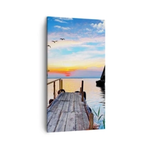 Lærredstryk - Billede på lærred - Godaften - 45x80 cm