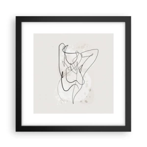 Plakat i sort ramme - Forførelsens kunst - 30x30 cm