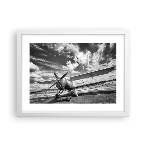 Plakat i hvid ramme - Jeg kan ikke vente! - 40x30 cm