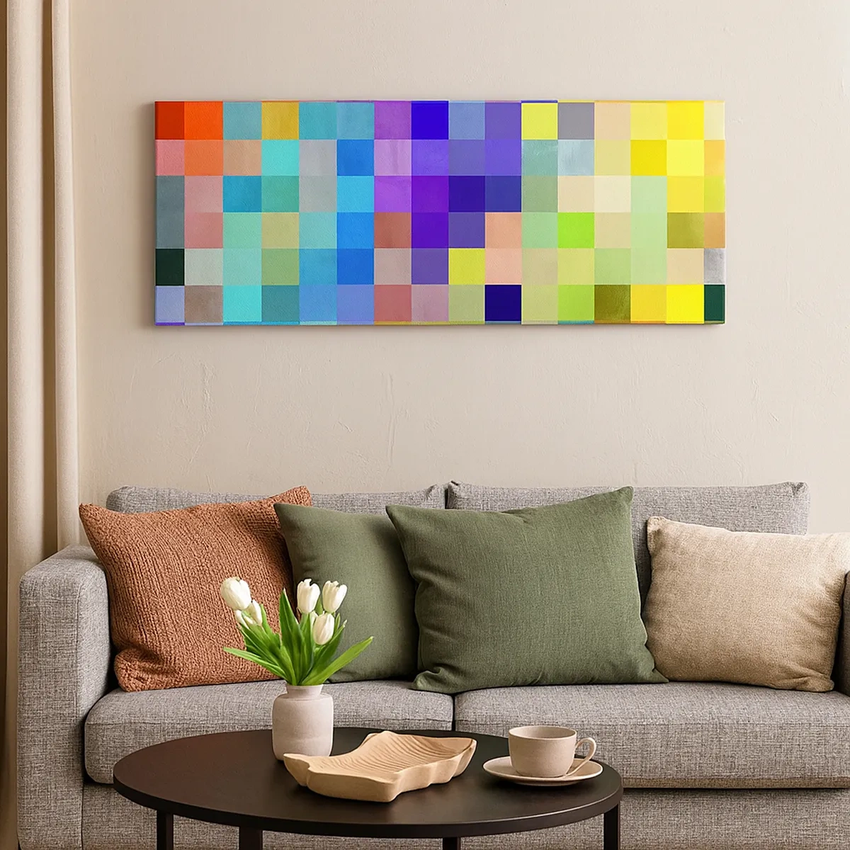 Lærredstryk - Billede på lærred - Alle er forskellige, alle er lige - 30x30 cm