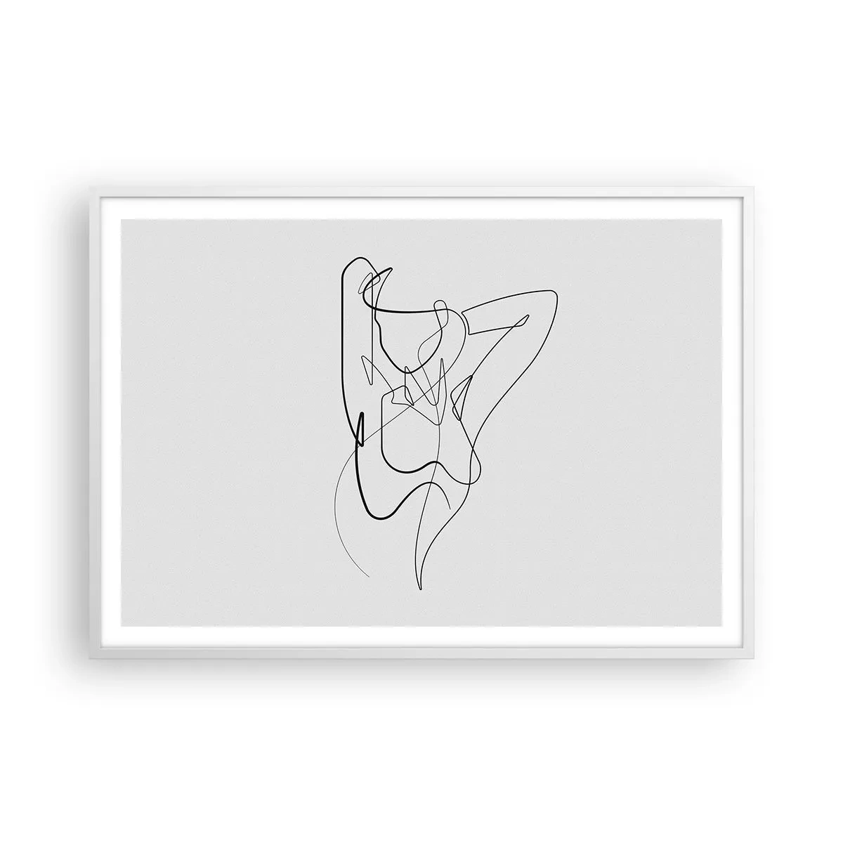 Plakat i hvid ramme - Virkelig, hvad er du for en person... - 100x70 cm