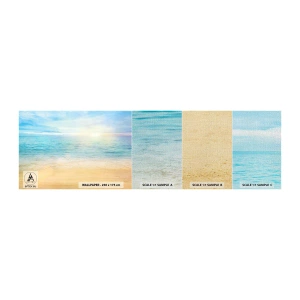 Prøve Fototapet Premium Canvas - Det store blå - Hav, Udsigt, Strand - 100x30 cm