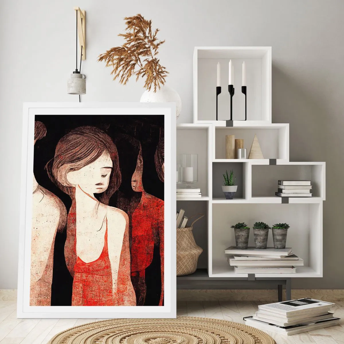 Plakat i hvid ramme - Mørkets madonnaer - 40x50 cm