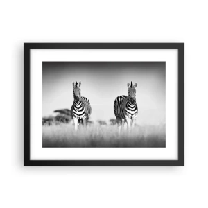 Plakat i sort ramme - Og alligevel er verden sort og hvid - 40x30 cm