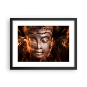 Plakat i sort ramme - Den eksisterer kun her og nu - 40x30 cm