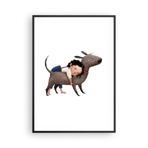 Plakat i sort ramme - Bedste venner - 70x100 cm