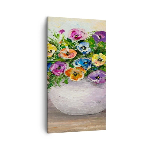 Lærredstryk - Billede på lærred - Stilleben med hvid vase - 45x80 cm
