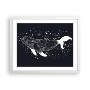 Plakat i hvid ramme - I universets ocean - 50x40 cm