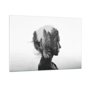 Billede på glas - Dame af fyrreskoven - 120x80 cm