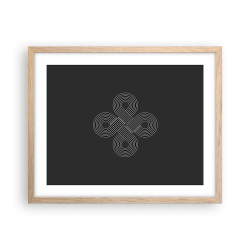 Plakat i ramme af lyst egetræ - I den keltiske ånd - 50x40 cm