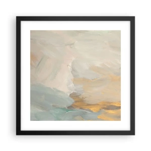 Plakat i sort ramme - Abstraktion - blidhedens land - 40x40 cm