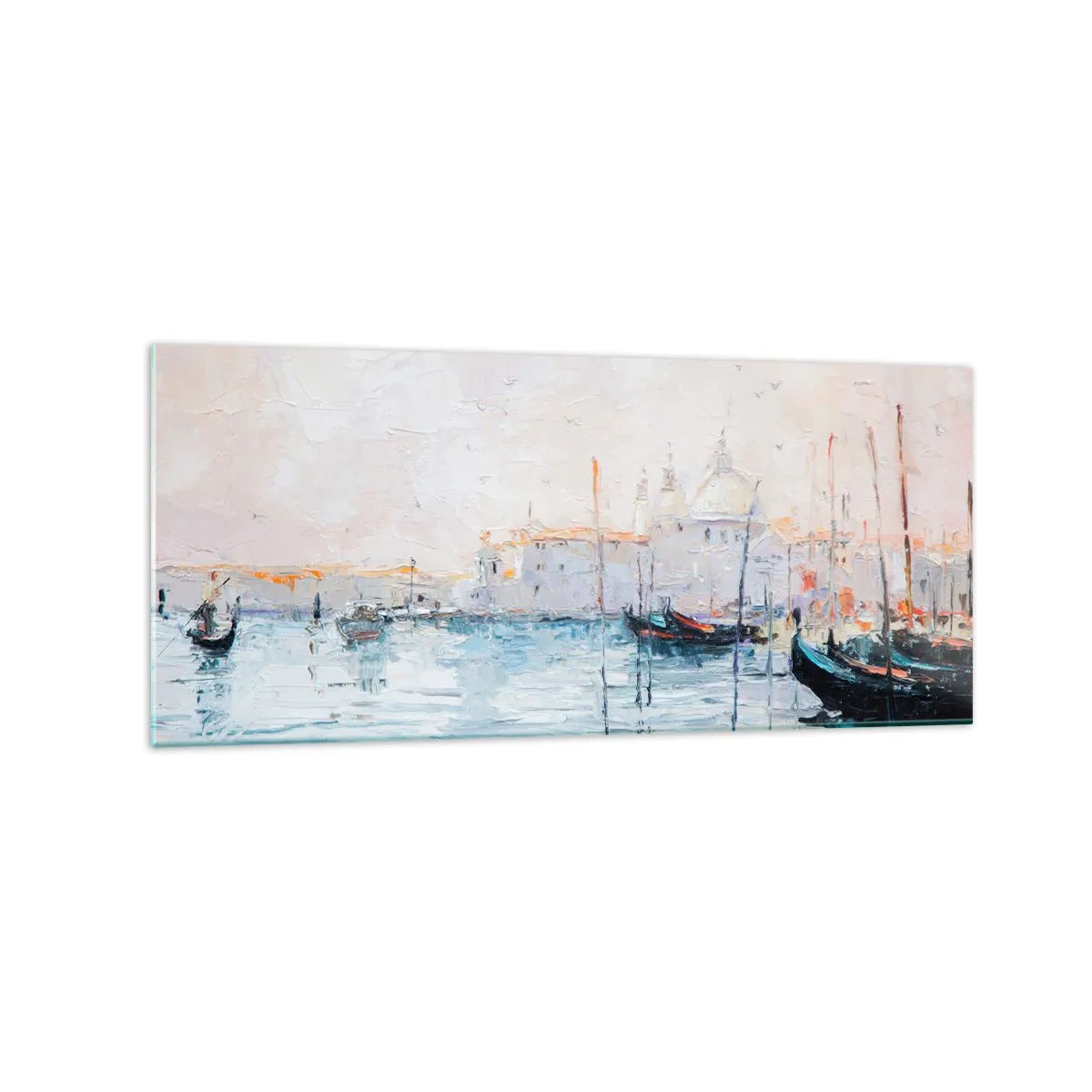 Billede på glas - Bag vandet, bag tågen, bag tågen - 120x50 cm