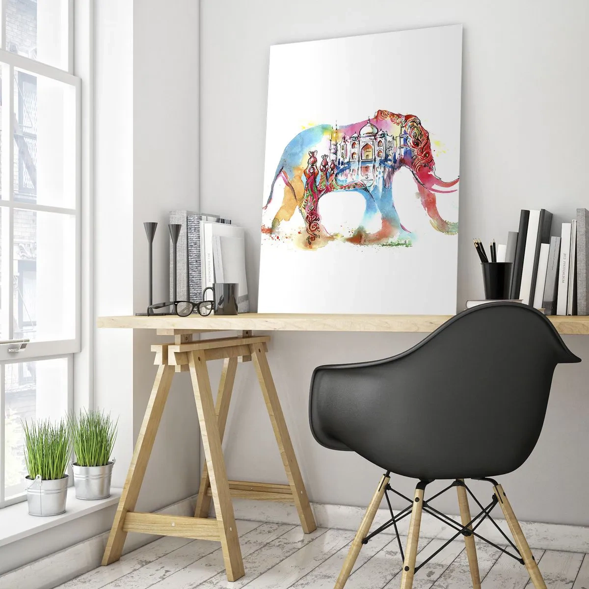 Billede på glas - Indien - kærlighedens aura - 70x100 cm