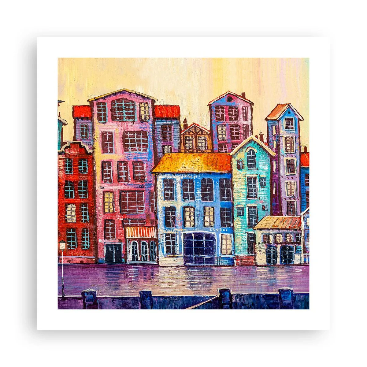 Plakat - En by som et eventyr - 50x50 cm