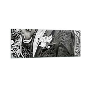 Billede på glas - Bare en tilsyneladende grå mand - 140x50 cm