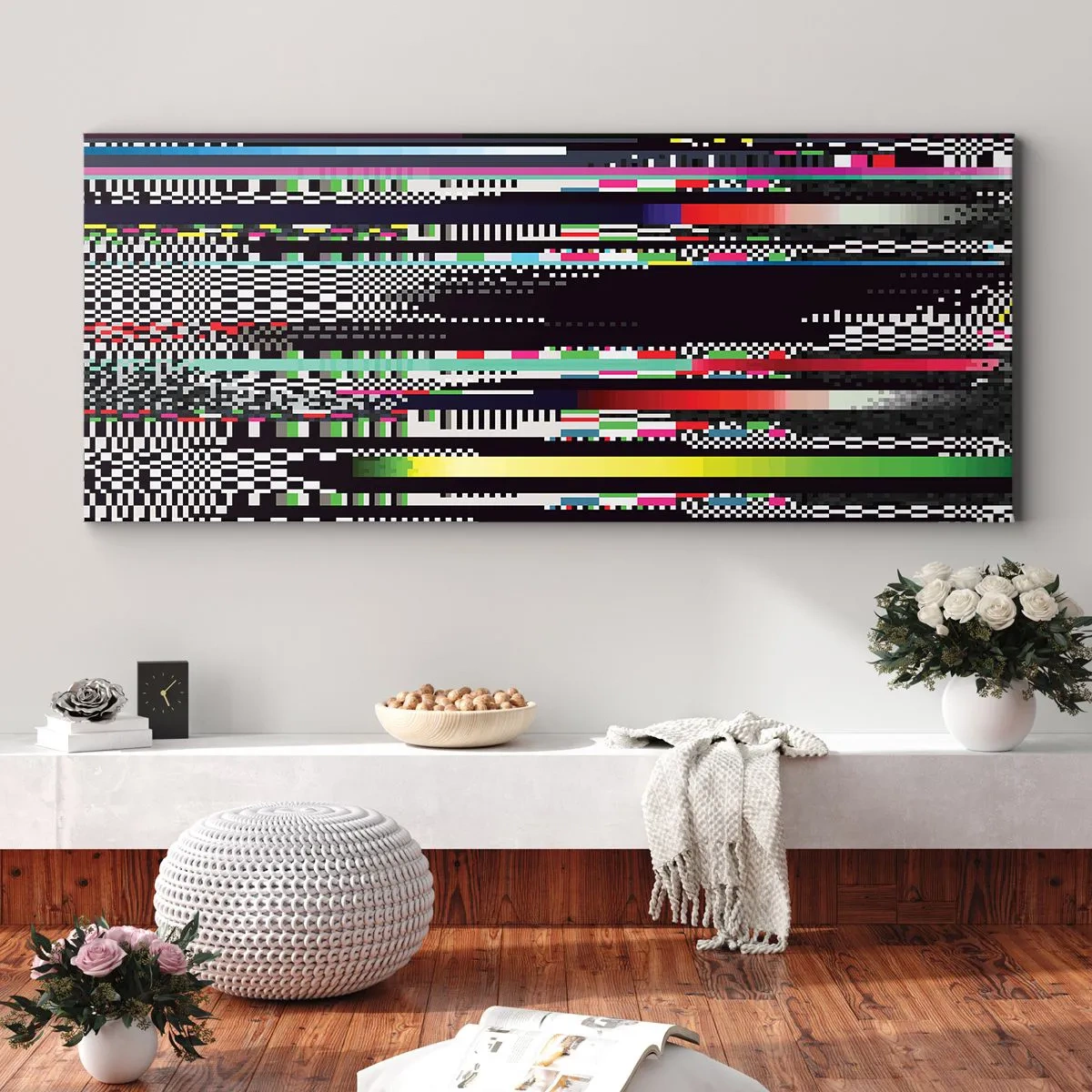 Lærredstryk - Billede på lærred - Det kontrollerede billede af virkeligheden - 120x50 cm
