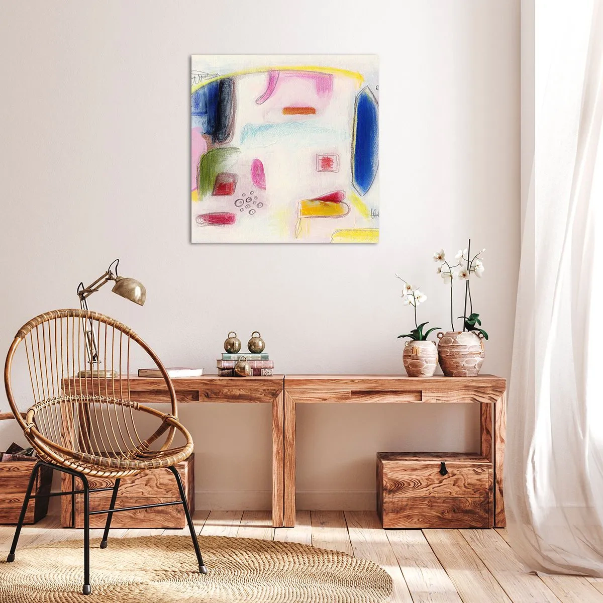 Lærredstryk - Billede på lærred - Mere konveks end konkav eller flad - 50x50 cm