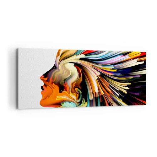 Lærredstryk - Billede på lærred - En eksplosion af fantasi - 100x40 cm