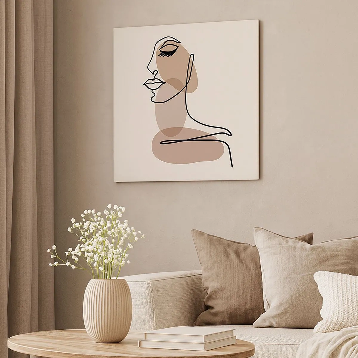 Lærredstryk - Billede på lærred - Lytter til sig selv - 30x30 cm