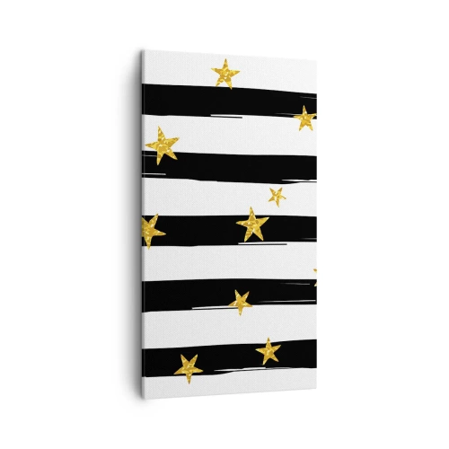 Lærredstryk - Billede på lærred - Vi blev alle født under en heldig stjerne - 45x80 cm