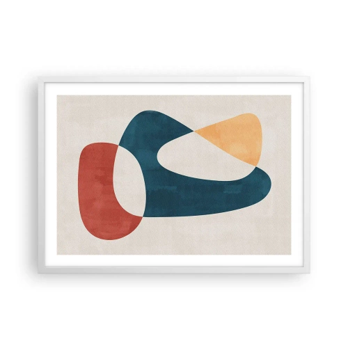 Plakat i hvid ramme - Påvirkninger og metamorfoser - 70x50 cm