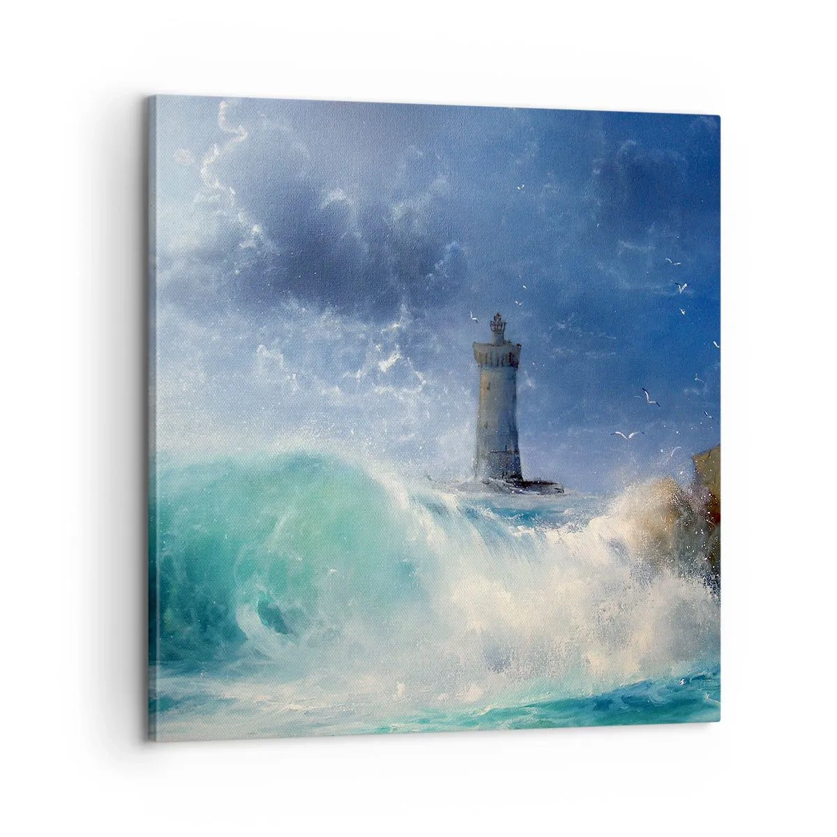Lærredstryk - Billede på lærred - På vagt mod elementerne - 60x60 cm