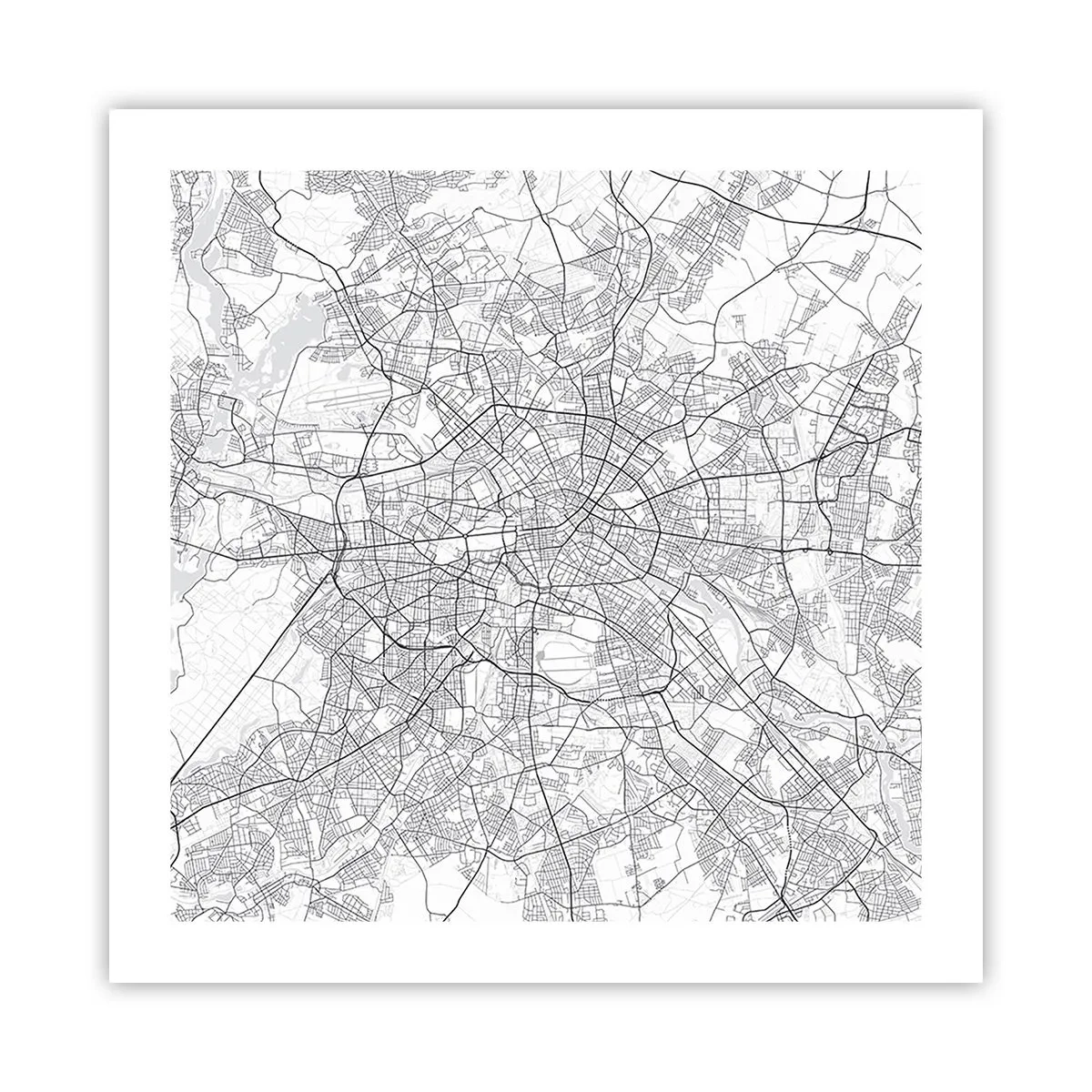 Plakat - Berlins blomst - 50x50 cm