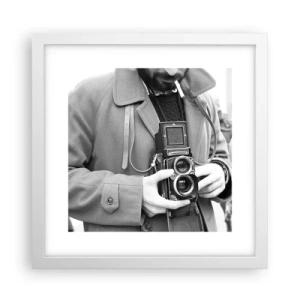 Plakat i hvid ramme - I retro stil - 30x30 cm