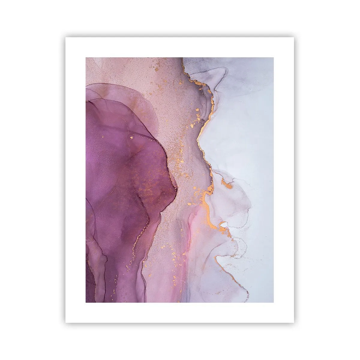 Plakat - Lilla og violette bølger - 40x50 cm