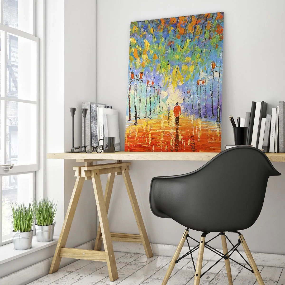 Billede på glas - Nattens sang om regnen - 50x70 cm