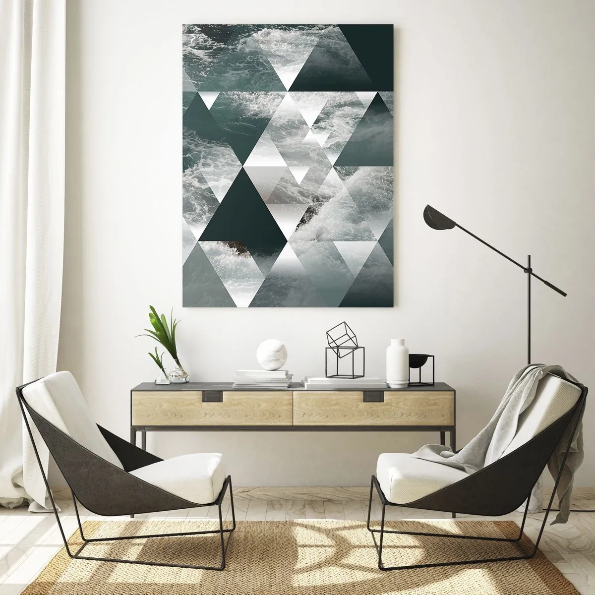 Billede på glas - Et krystalperspektiv - 50x70 cm