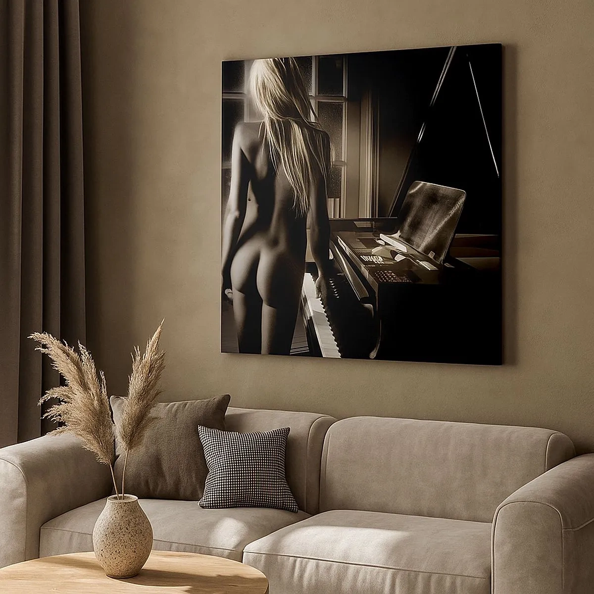 Lærredstryk - Billede på lærred - Aftenens perfekte harmoni - 30x30 cm