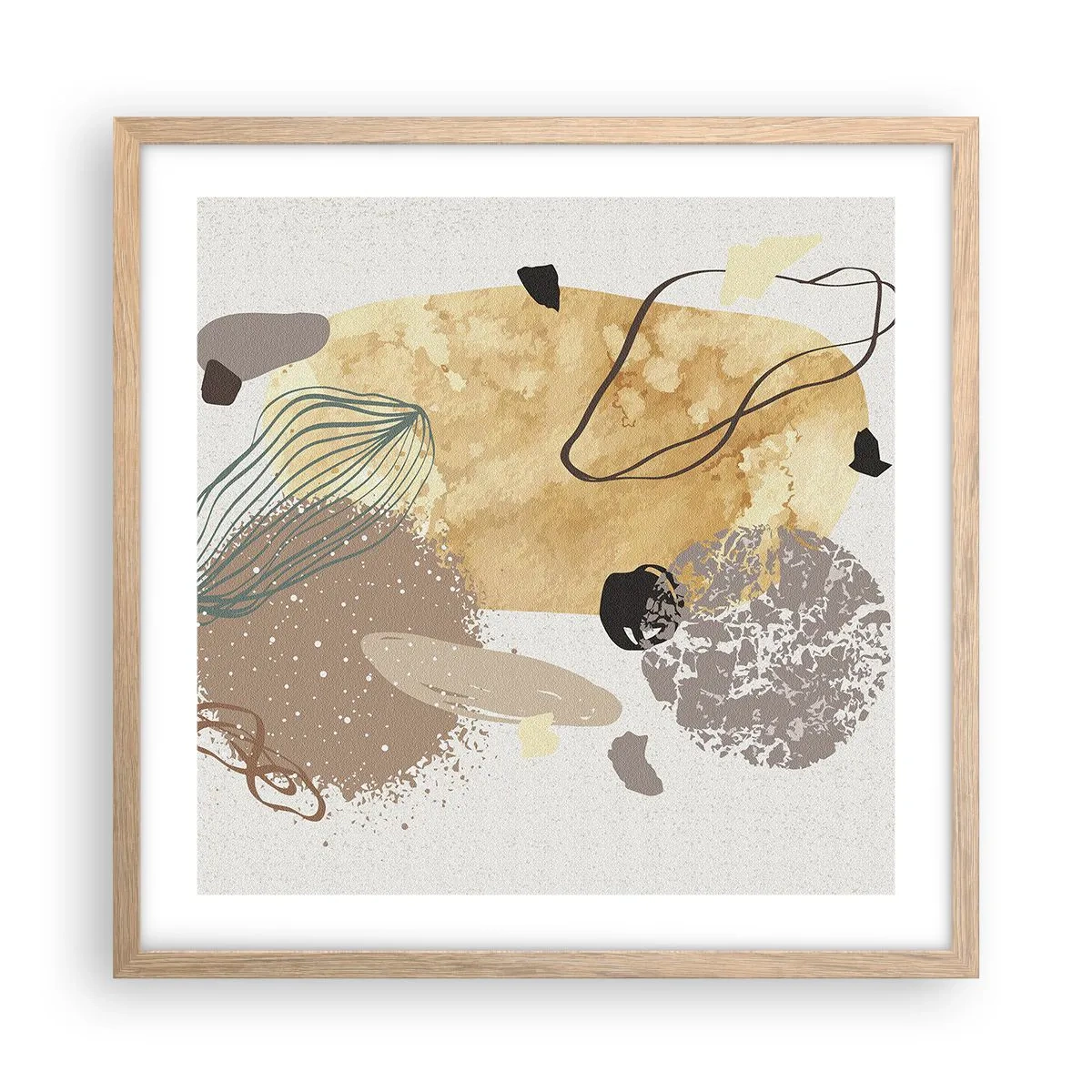 Plakat i ramme af lyst egetræ - Anvendt plumkologi - 50x50 cm