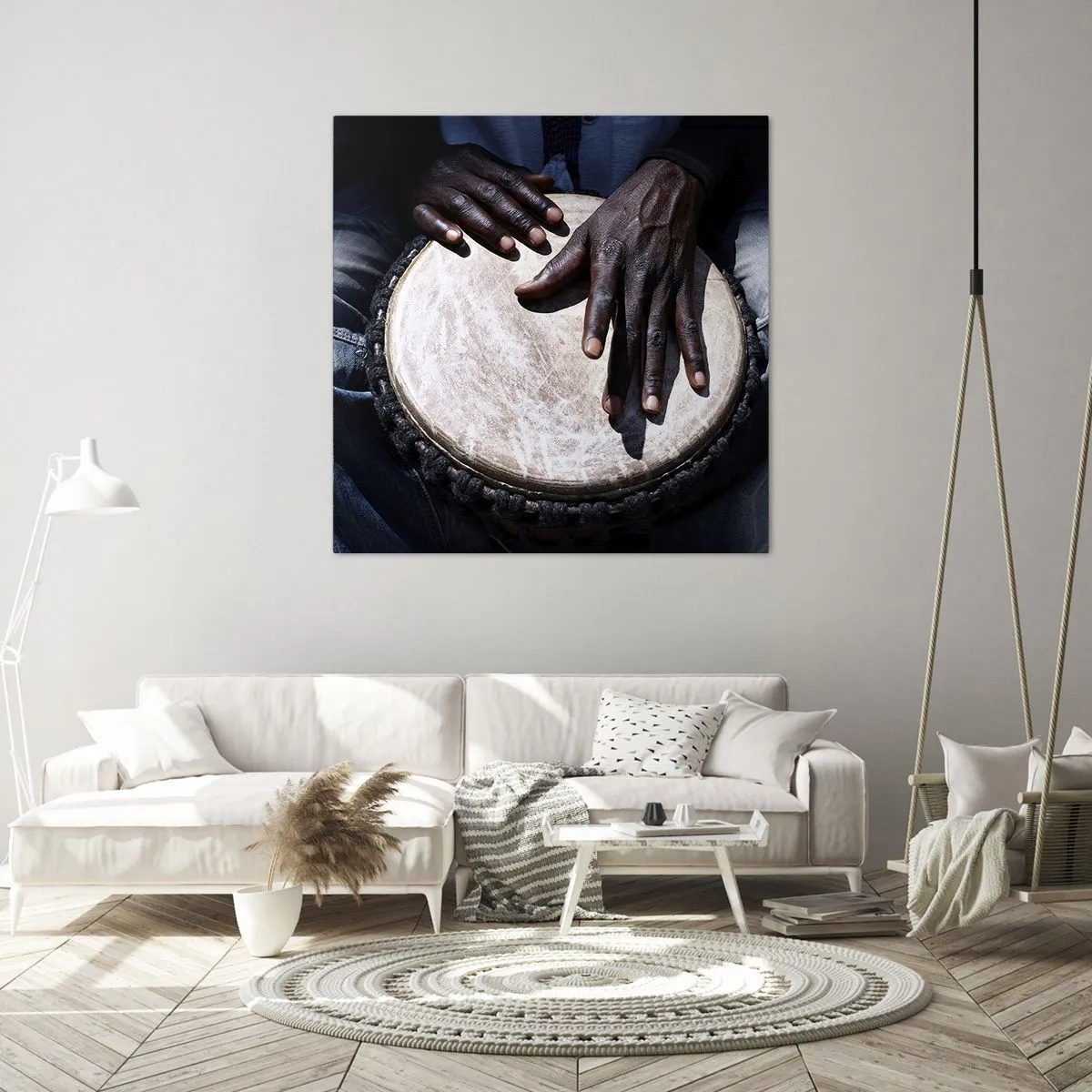 Lærredstryk - Billede på lærred - Lev i takt med din rytme - 70x70 cm