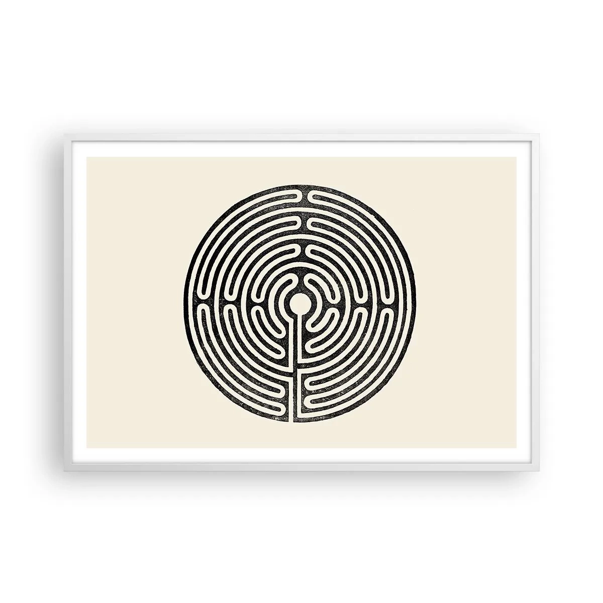 Plakat i hvid ramme - Mystisk orden - 100x70 cm