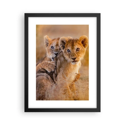 Plakat i sort ramme - Forstyr ikke! Vi har det sjovt - 30x40 cm