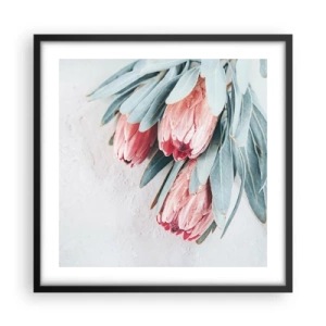 Plakat i sort ramme - Skammer sig over deres egen skønhed - 50x50 cm