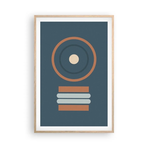 Plakat i ramme af lyst egetræ - Essensen af tingene - 61x91 cm