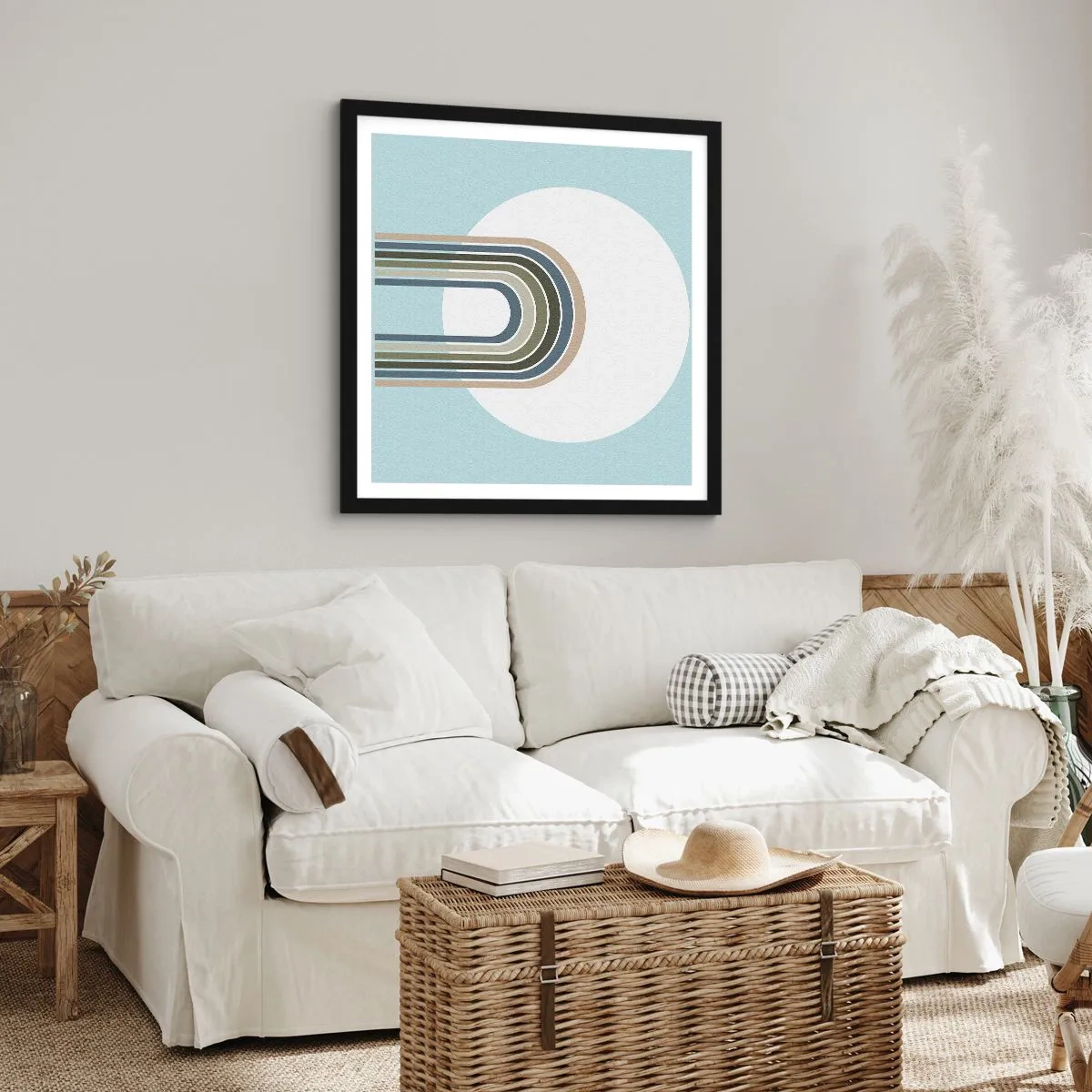 Plakat i sort ramme - Uimodståelig tiltrækningskraft - 50x50 cm