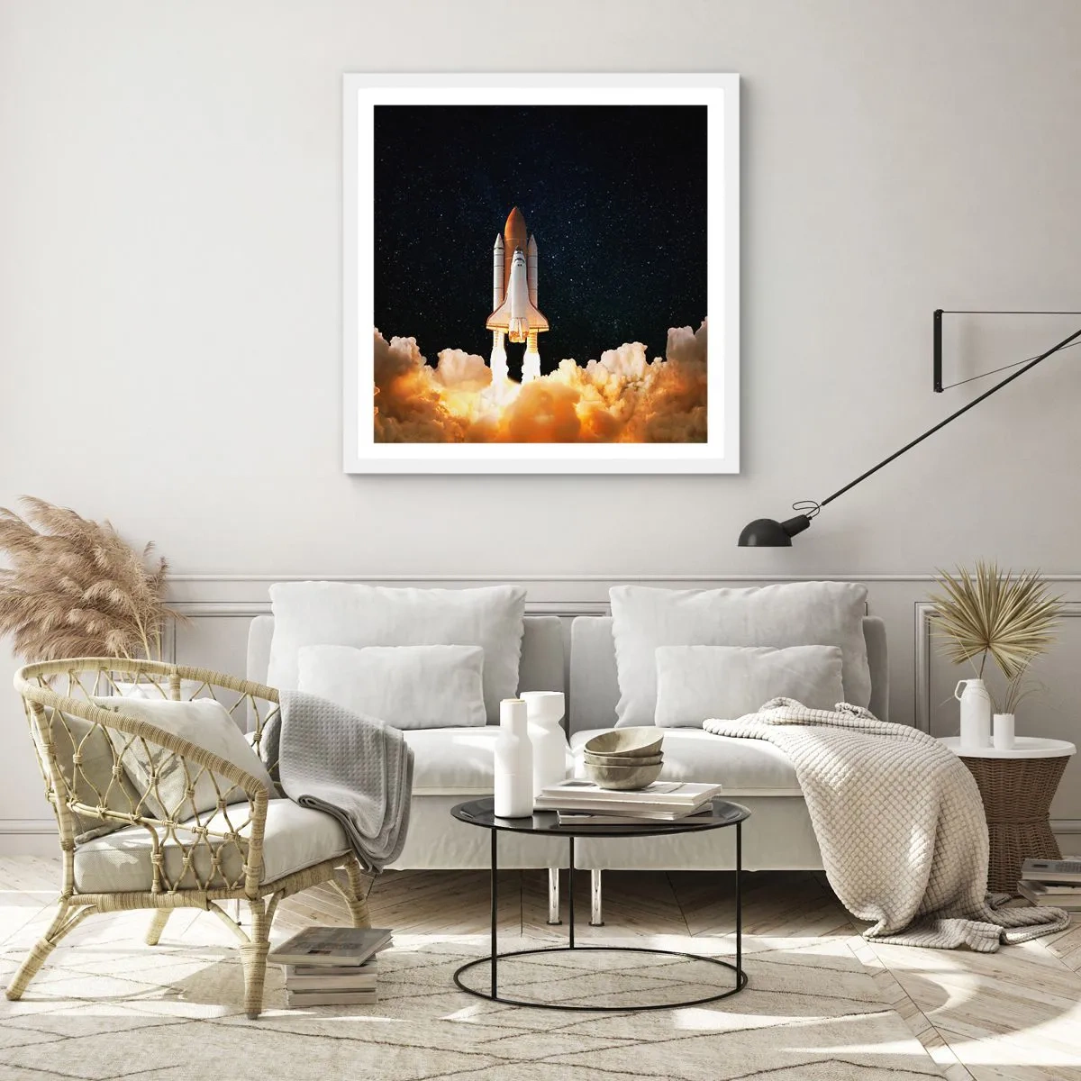 Plakat i hvid ramme - Ad astra! - 30x30 cm
