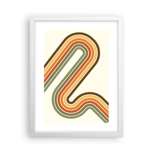 Plakat i hvid ramme - Zigzag til destinationen - 30x40 cm
